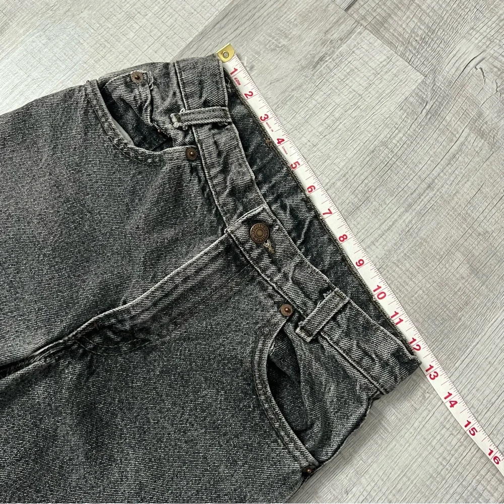 VINTAGE SLIM STRAIGHT Faded Black Jeans Size 24